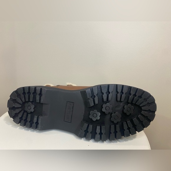 Portland Boot Company Women's Faux Fur Trim Chelsea Boot Brown - Picture 6 of 7